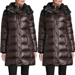 Marc New York Quilted Hood Parka-GREY-Small